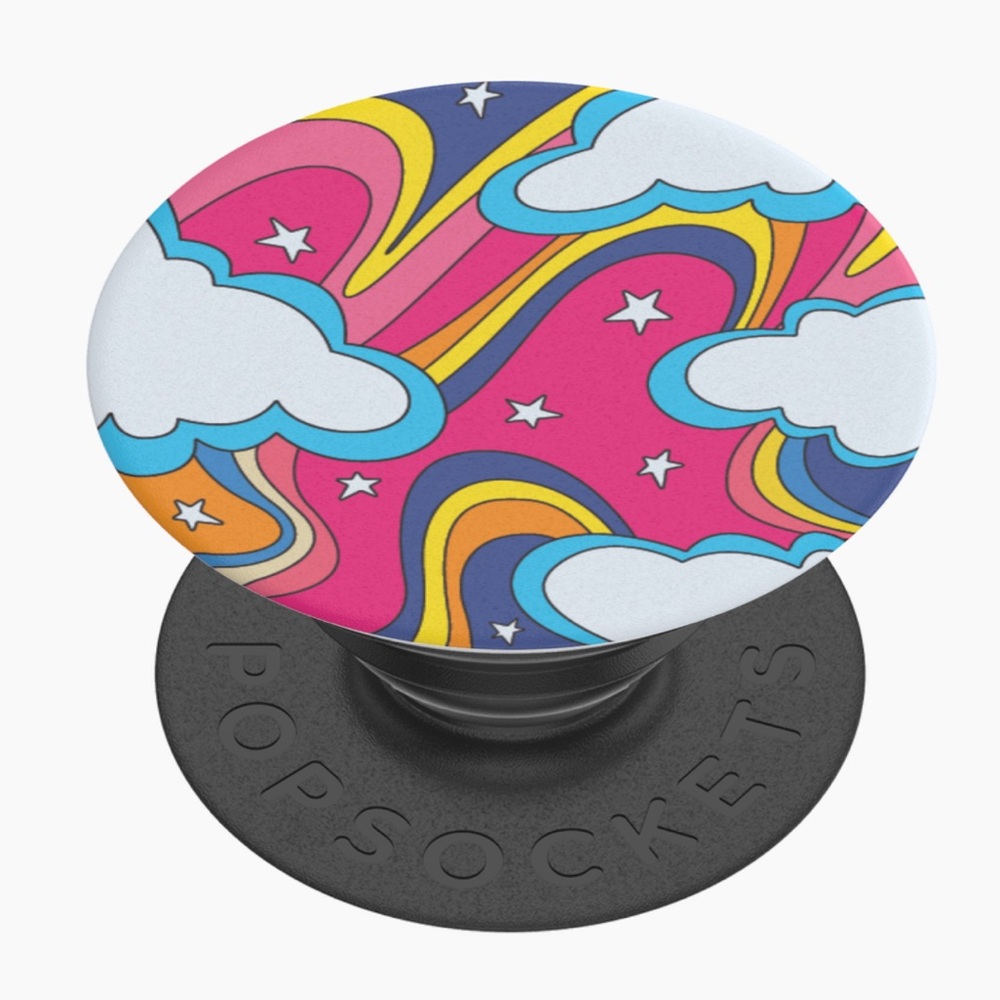 Retro rainbow adhesive PopSocket *FIRM PRICE*